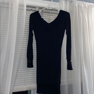 Black Long Sleeve Off The Shoulder Dress